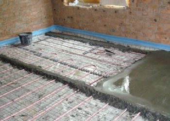 Приготовление раствора для бетонной стяжки и его укладка