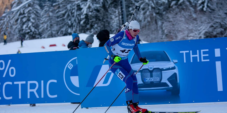 Алина Стремоус, как одна из борцов за кубок мира по биатлону