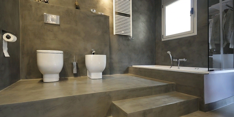 Микроцемент ARTCEM от компании Solast для ванной: достоинства и применение